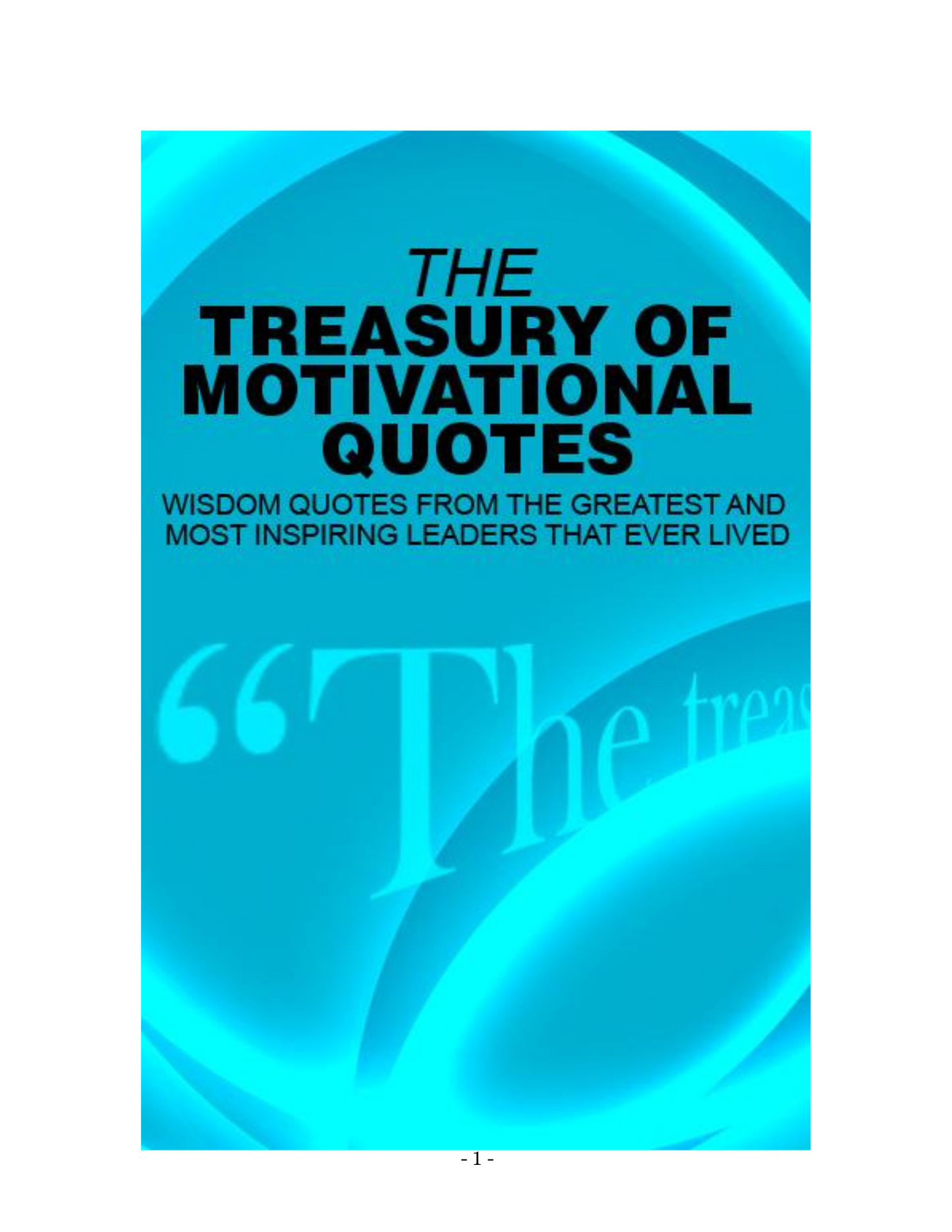 The Treasury Of Motivational Quotes
