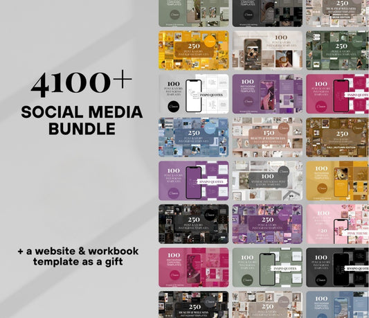4100+Social Media Template Bundle (Includes 2 free gifts)